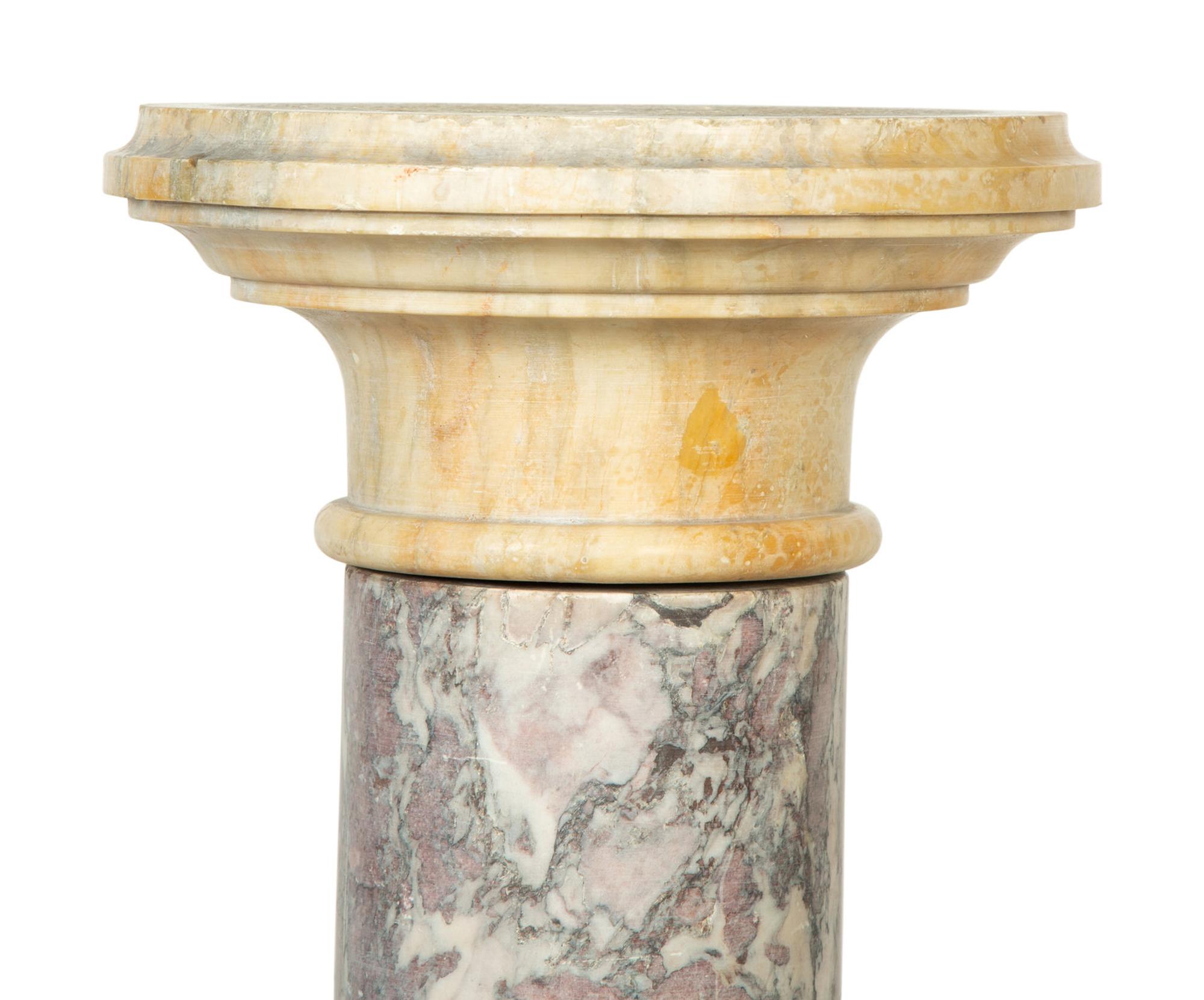 A Continental Bi-Color Marble Pedestal