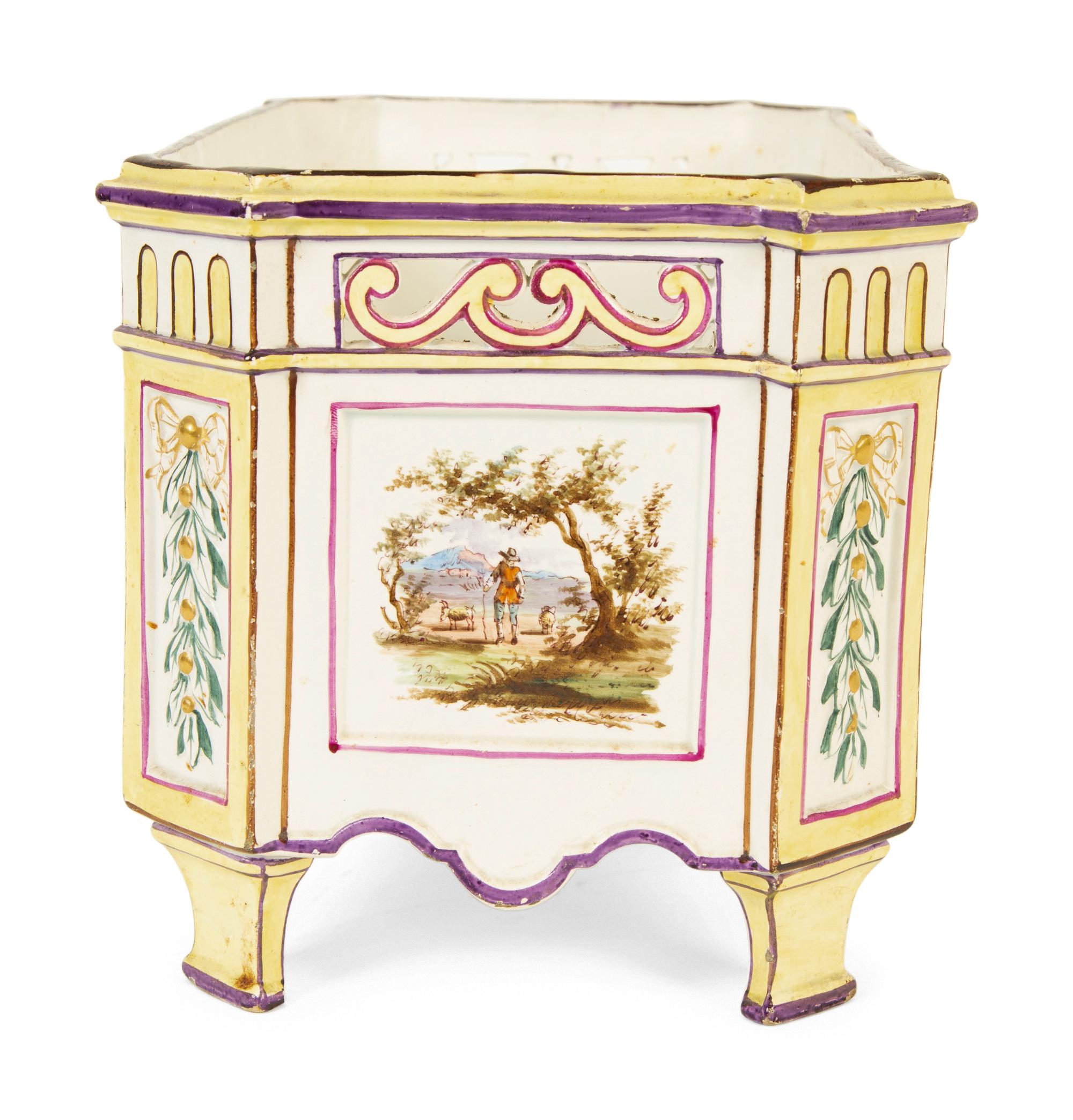 A French Faience Rectangular Jardinière