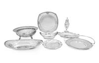 Eight American Silver Reticulated Table Articles