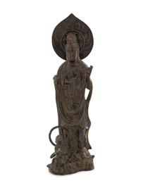 A Chinese Bronze Figure of Guanyin