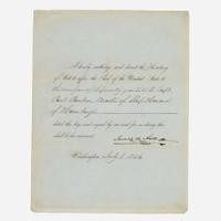 [Presidential] Polk, James K. Partially-Printed Document, signed