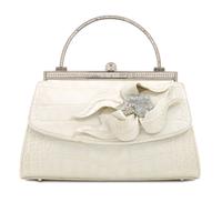 A Judith Leiber Cream Crocodile Handbag, 6.5" x 5" x 4".