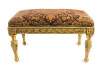 An Italian Painted Bench Height 20 x width 32 x depth 19 1/2 inches. — 20TH CENTURY