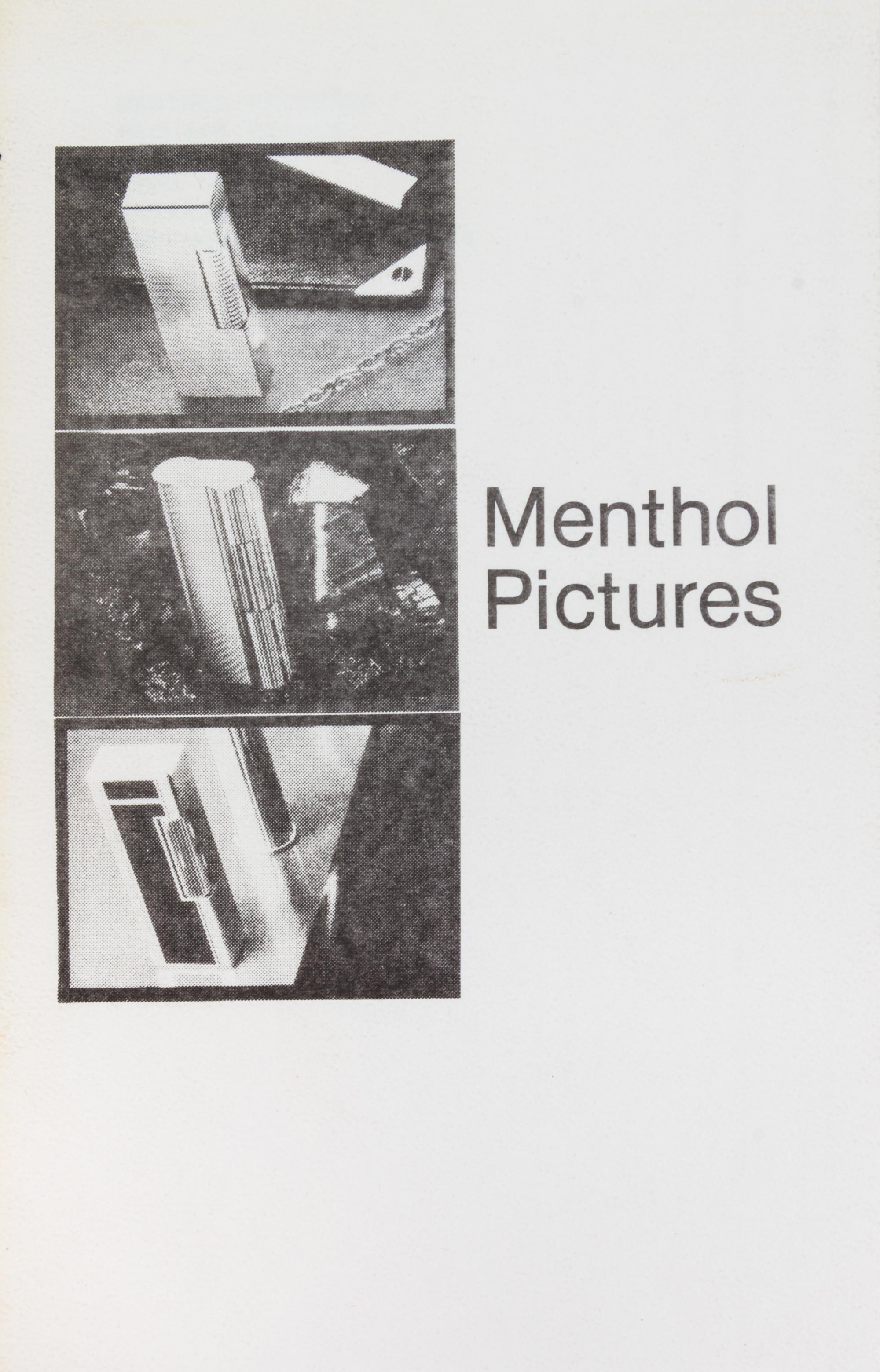 PRINCE, RICHARD. Menthol Pictures. Buffalo, 1980. Limited.