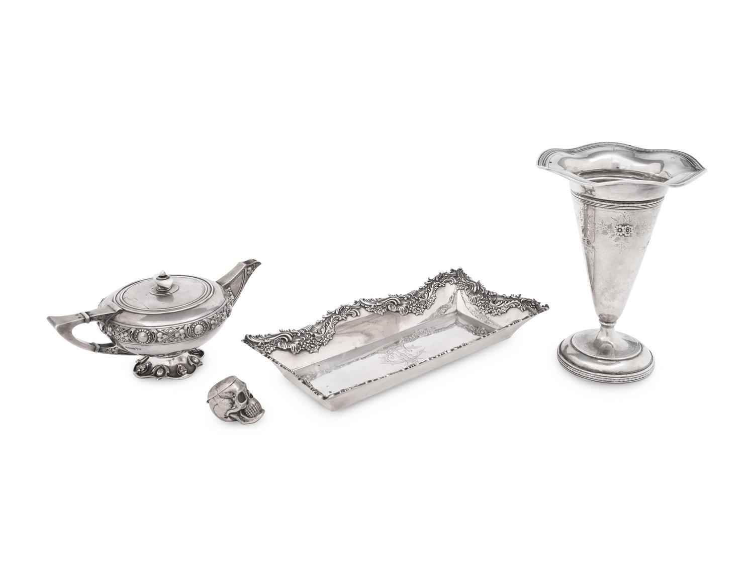A Group of Four Silver Table Articles