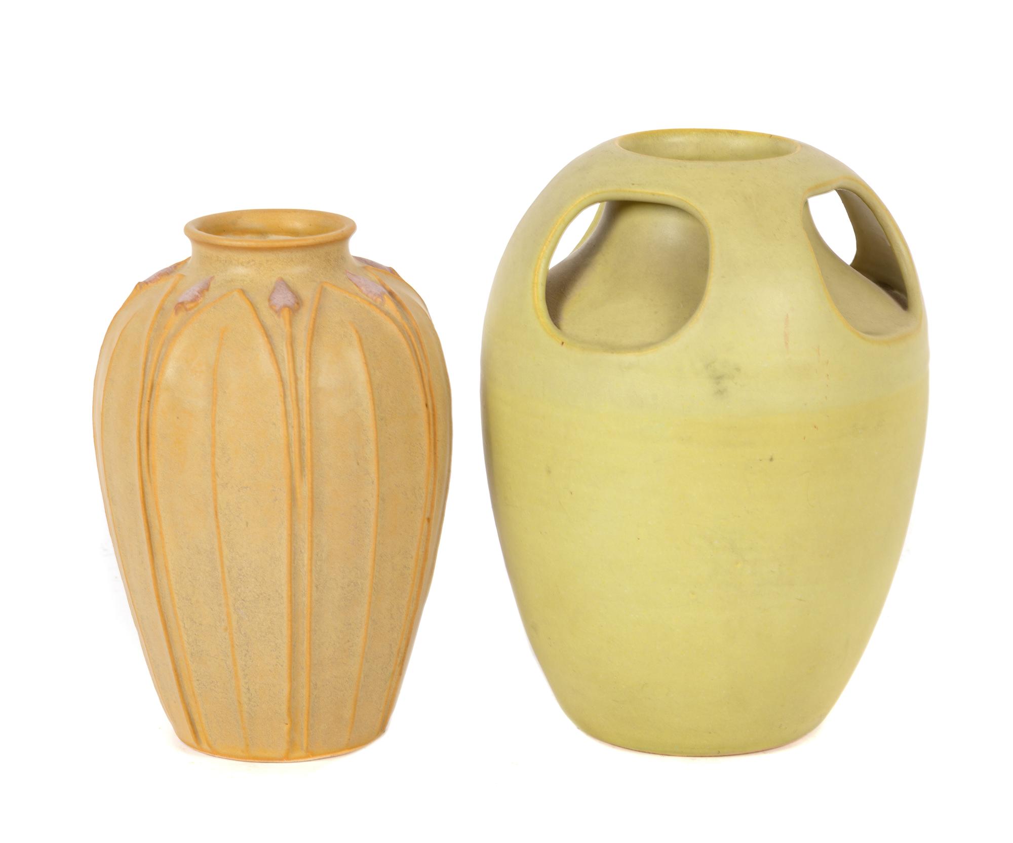 Two The Arts & Clay Company Pottery Vases