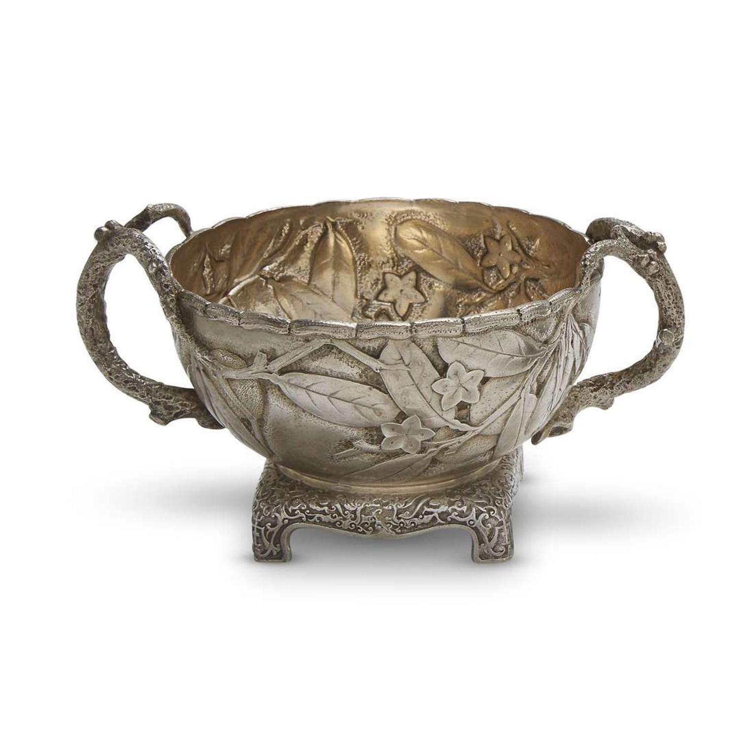 Sterling silver 'Japanesque' two-handled bowl Gorham Mfg. Co., Providence, RI, late 19th century