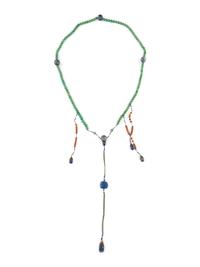 A Chinese Lapis Lazuli, Agate and Green Hardstone Court Necklace