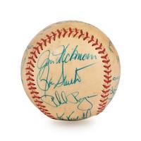 A 1972 Chicago Cubs Team Signed Autograph Baseball (Ernie Banks' Final Season)