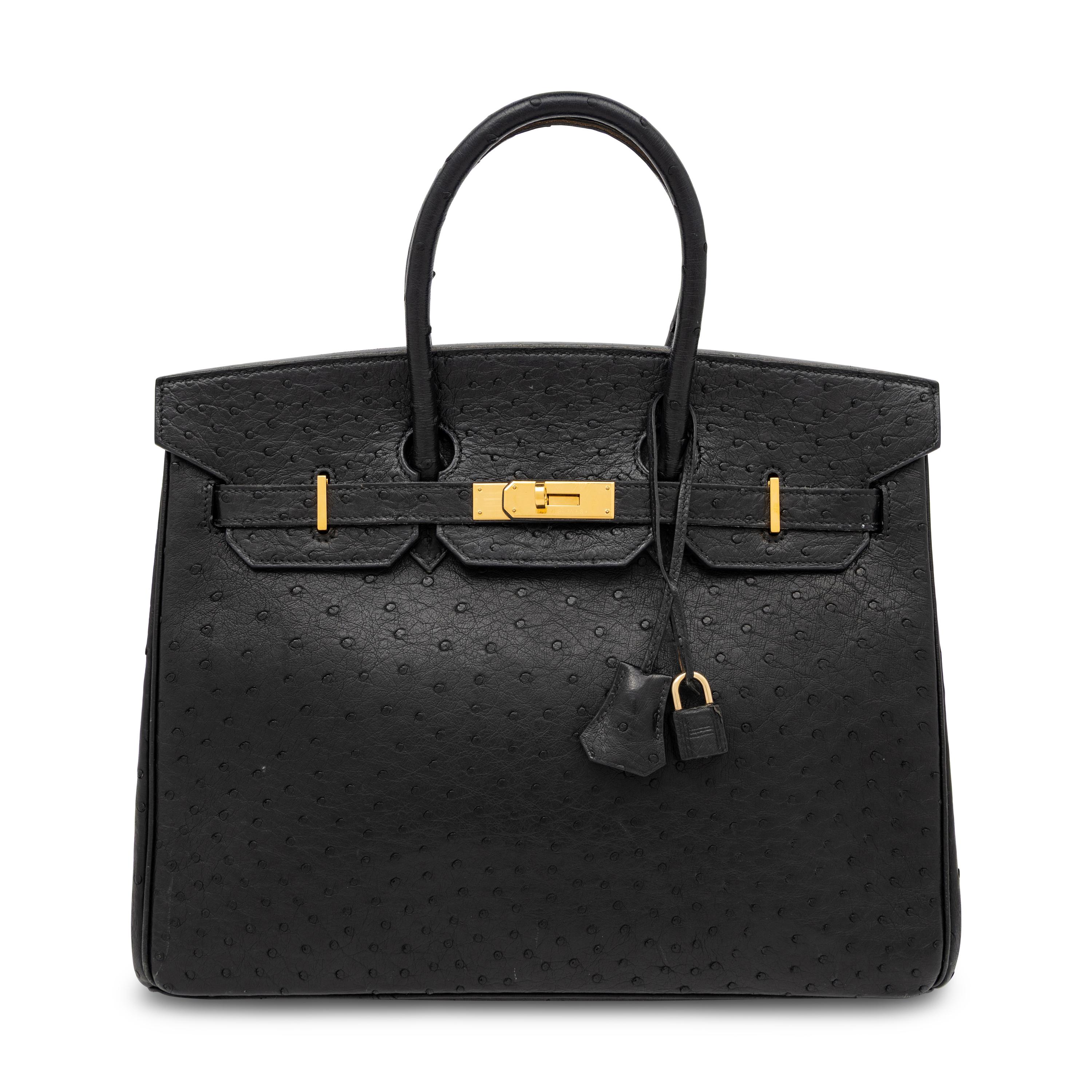 Hermès, Birkin 35 in Black Ostrich