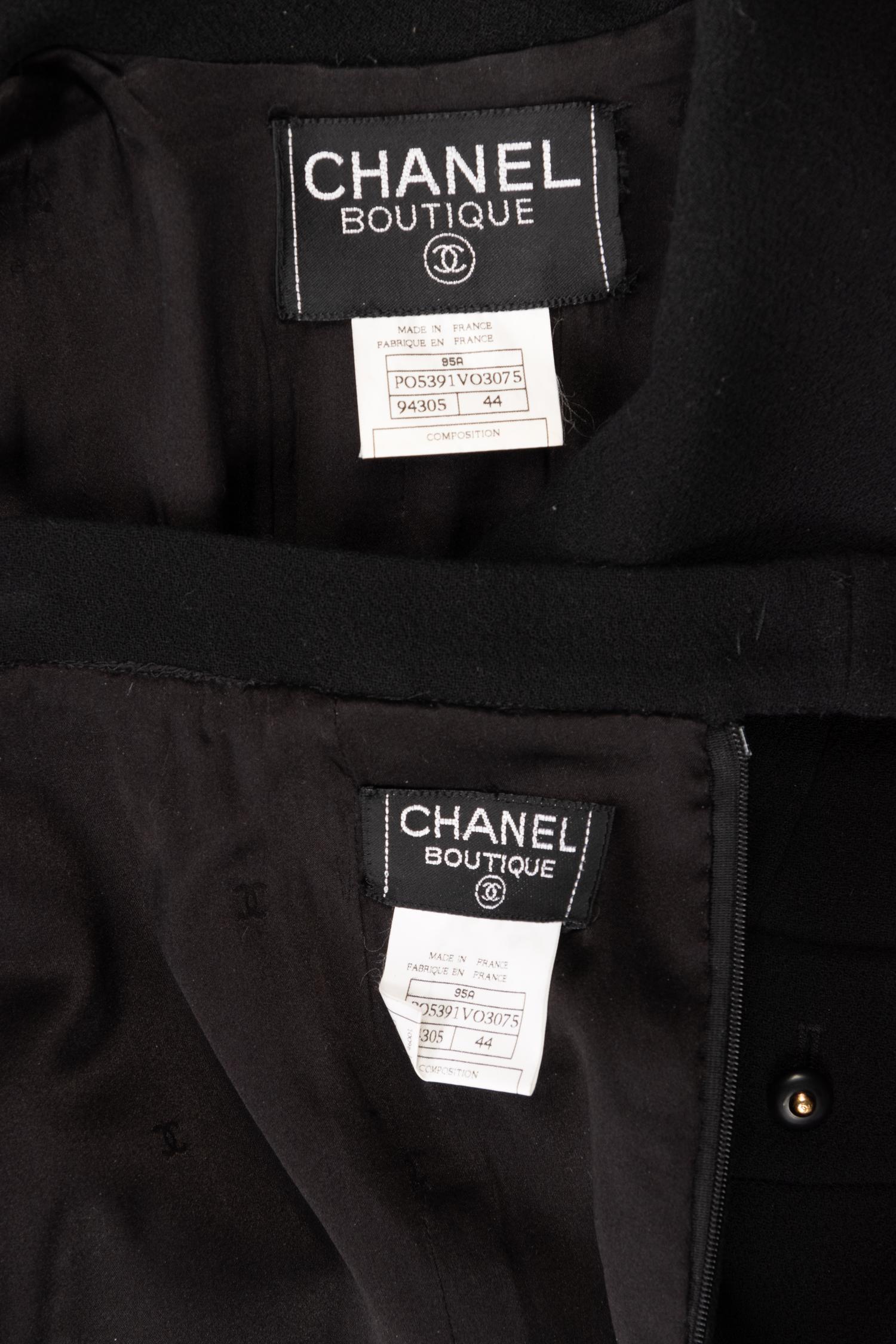 Chanel Wool Two-Piece Skirt Suit, Fall 1995