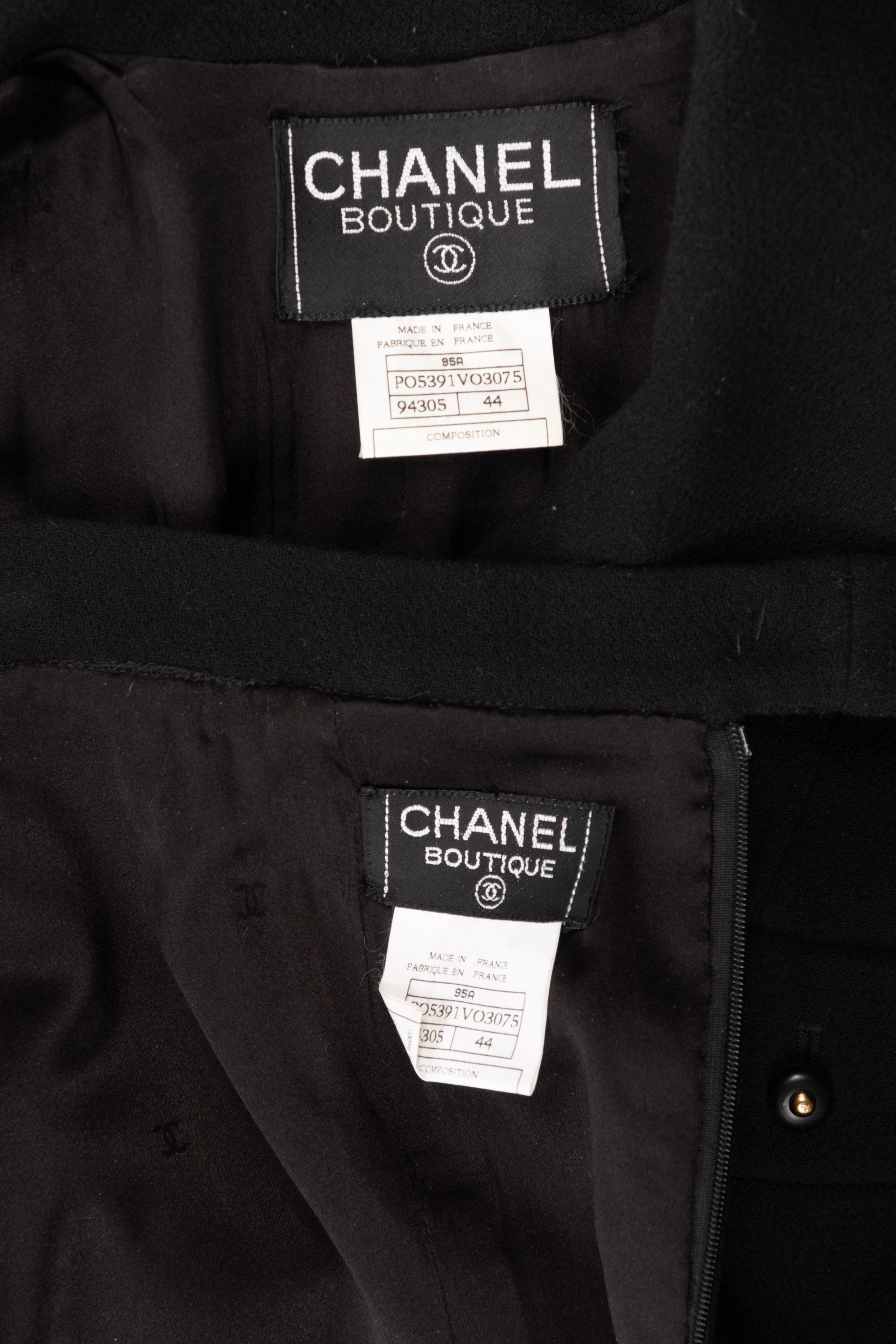 Chanel Wool Two-Piece Skirt Suit, Fall 1995