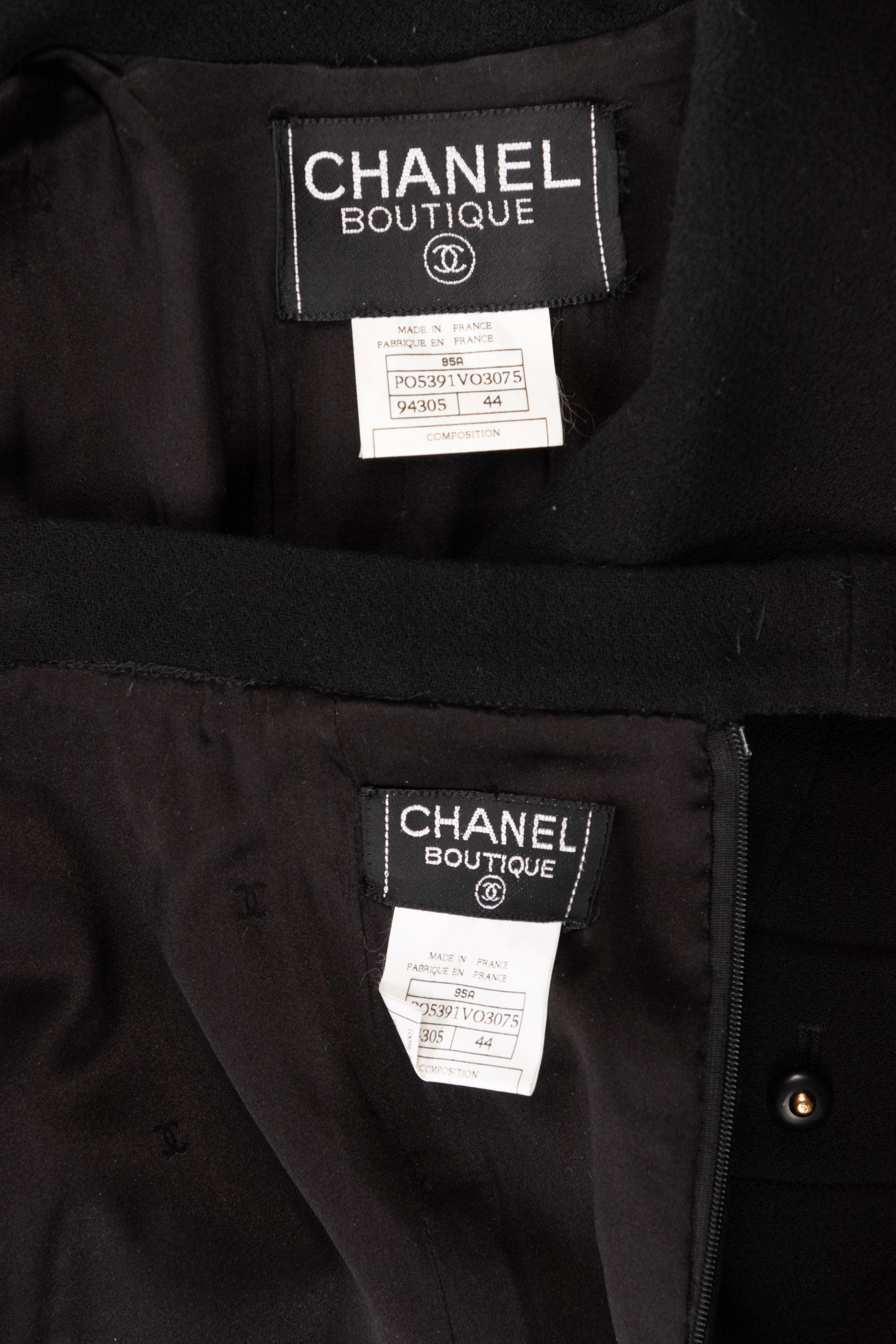 Chanel Wool Two-Piece Skirt Suit, Fall 1995