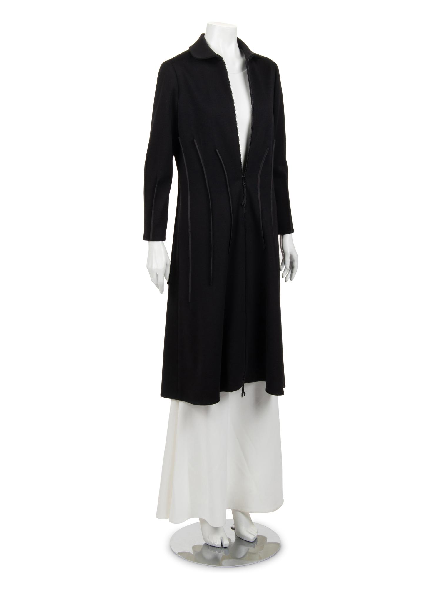 Ralph Rucci Wool Knit Zip Front Dress