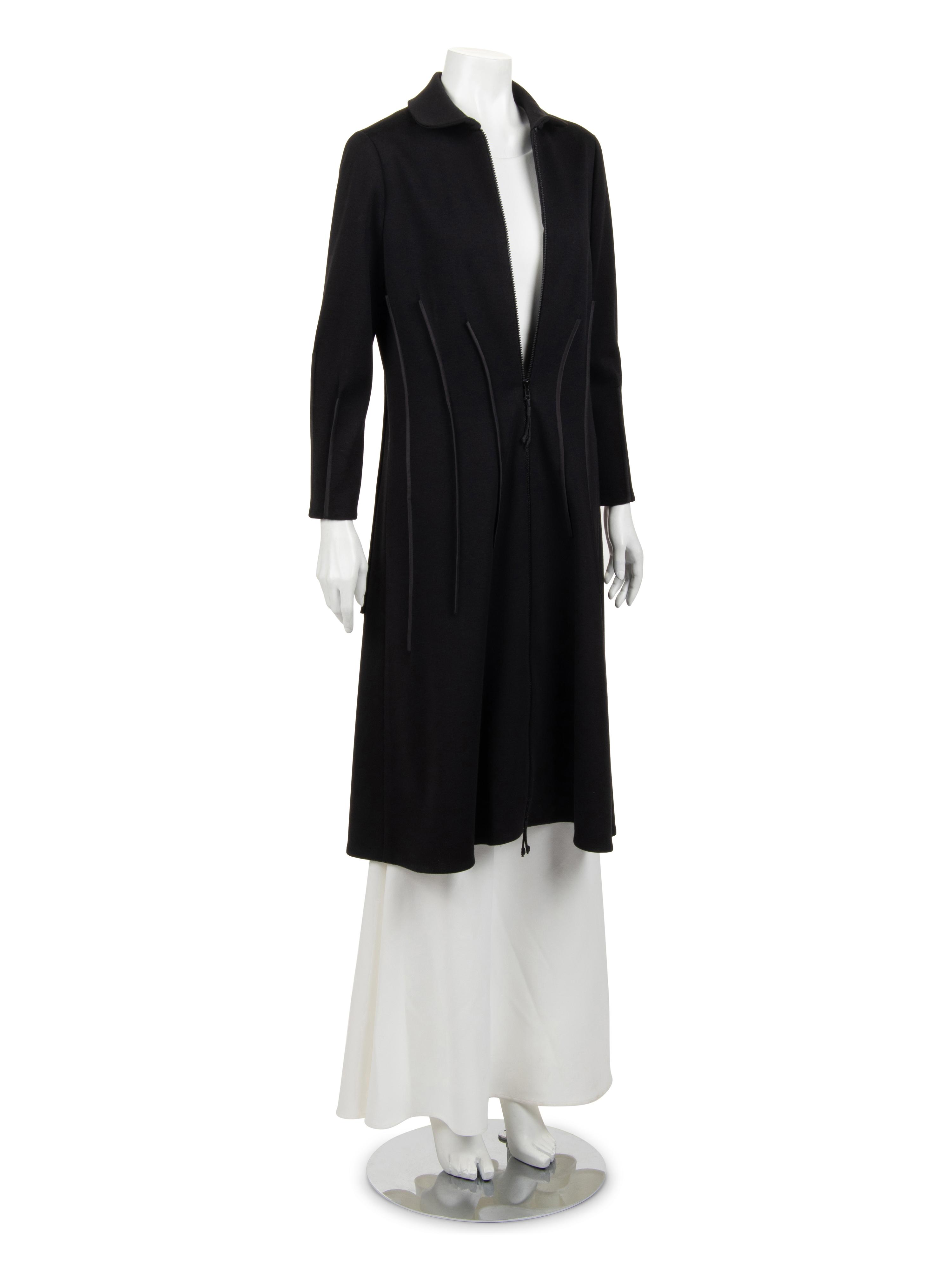 Ralph Rucci Wool Knit Zip Front Dress