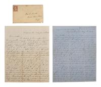 [CIVIL WAR]. 5 letters written by Corporal Asa D. Smith, 16th Mass. Infantry, WIA at the Battle of Glendale. April-July 1862. Featuring content from the Peninsula Campaign and Smith's recovery from a shocking facial wound.