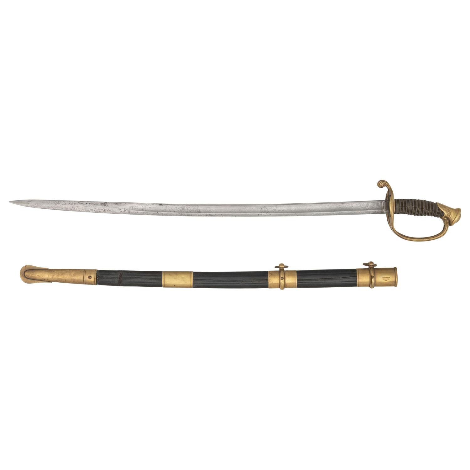 Ames Model 1850 Foot Officers Sword Presented to Capt. David Lamb - 31st New York Volunteers
