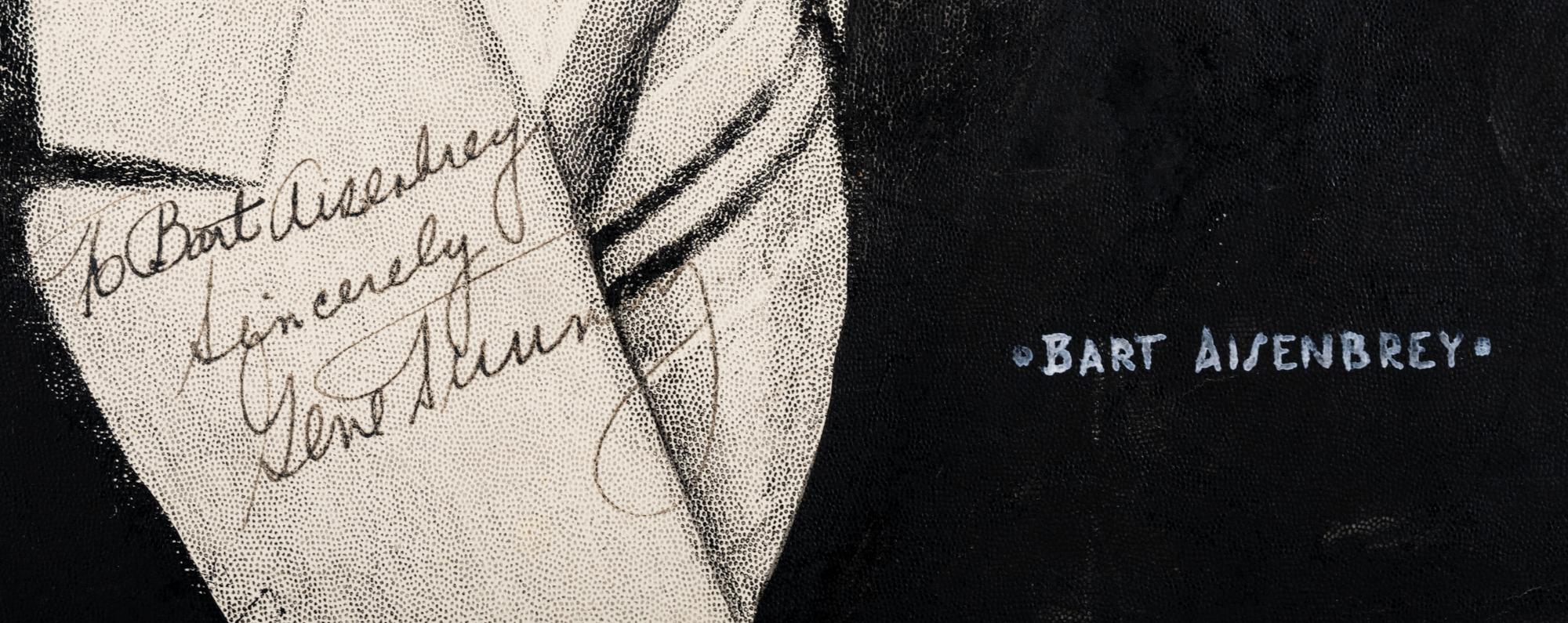 An Original Pen Drawing Signed by Heavyweight Boxing Champion Gene Tunney,