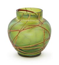 An Iridescent Glass Vase