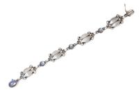 A Sterling Silver and Moonstone "Moonlight" Bracelet, Georg Jensen, 12.70 dwts,