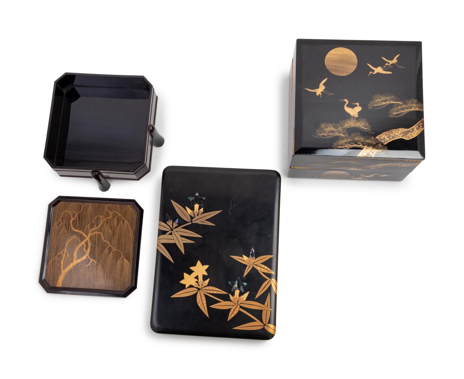 Three Japanese Lacquer Boxes