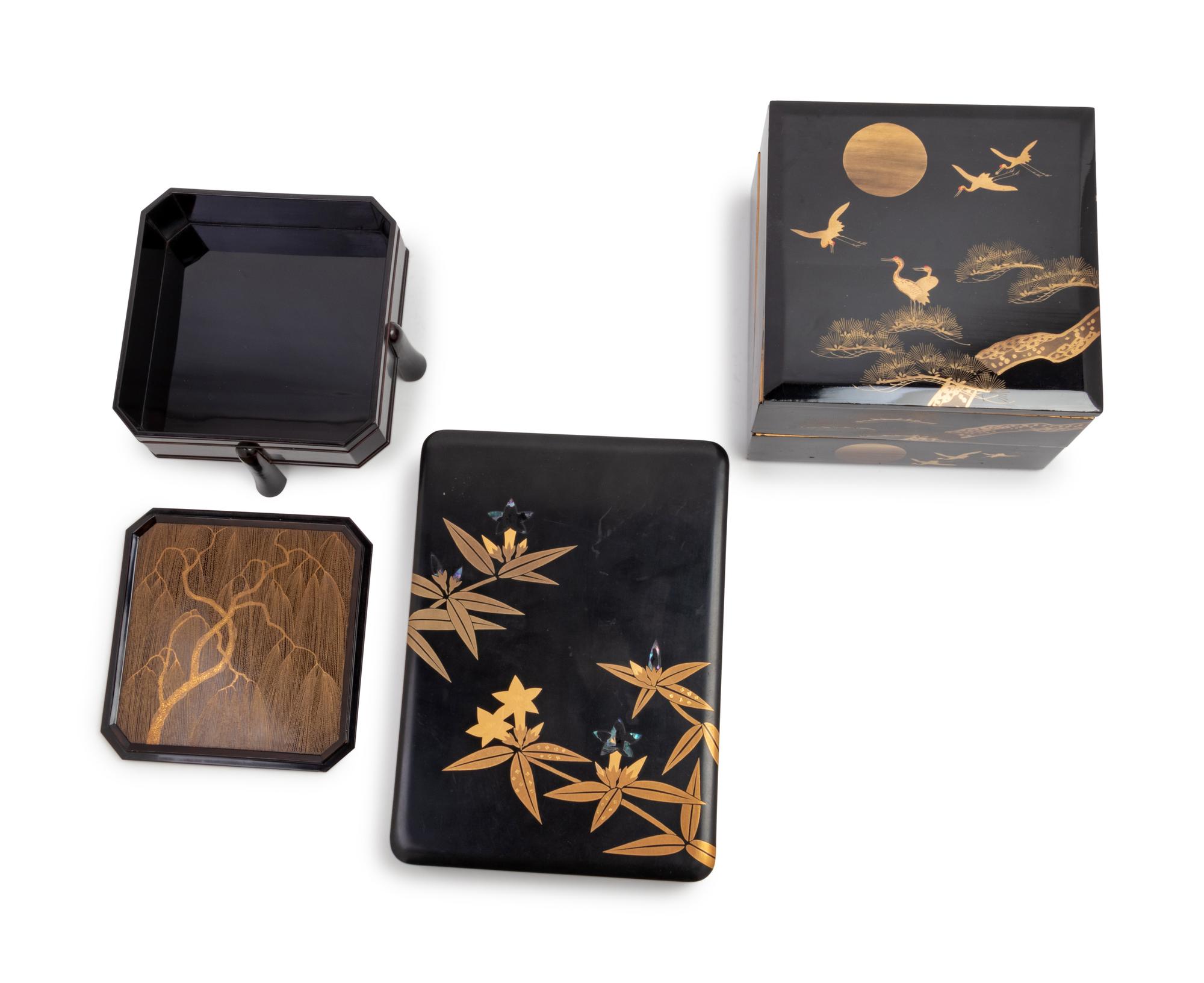Three Japanese Lacquer Boxes