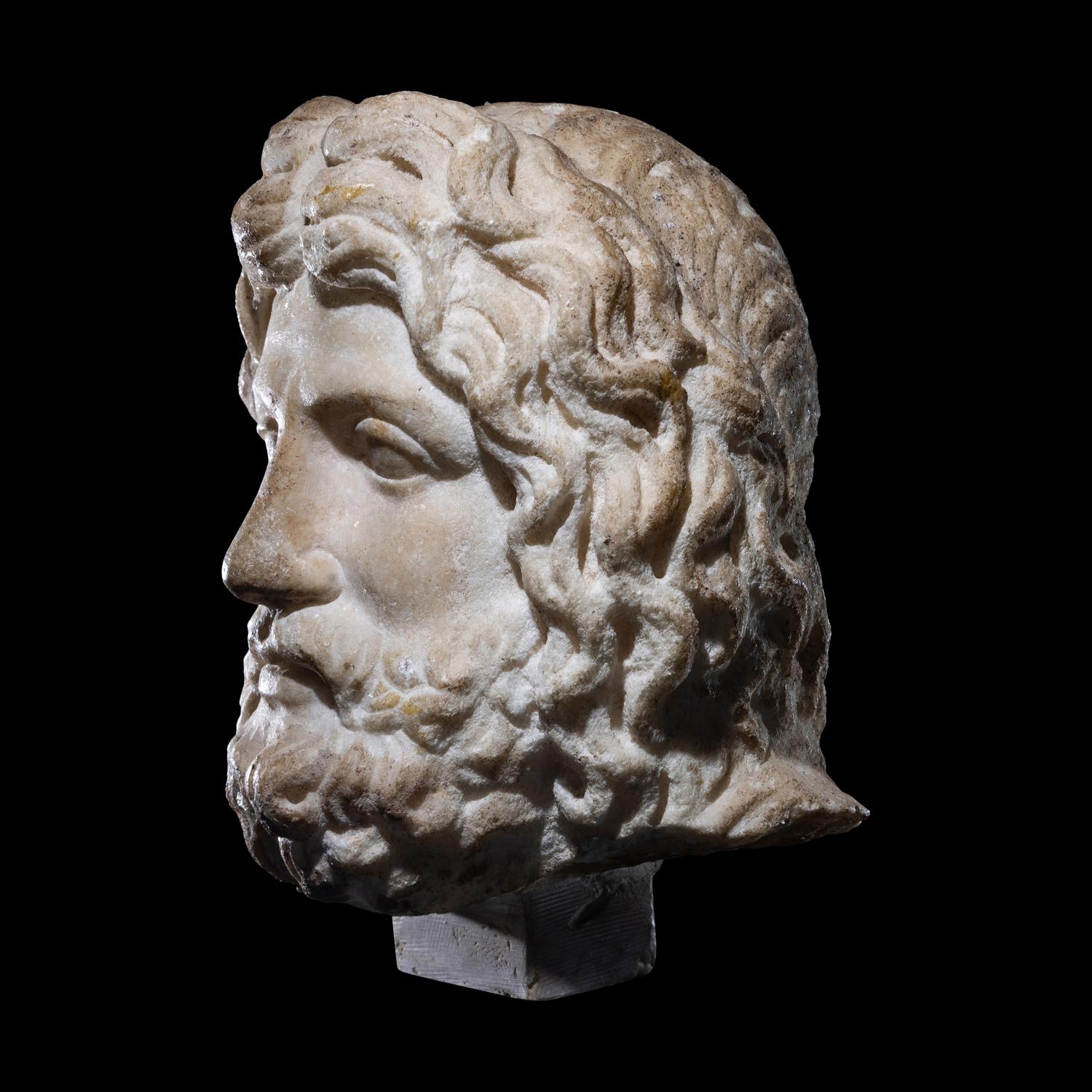 A Roman Marble Head of a God