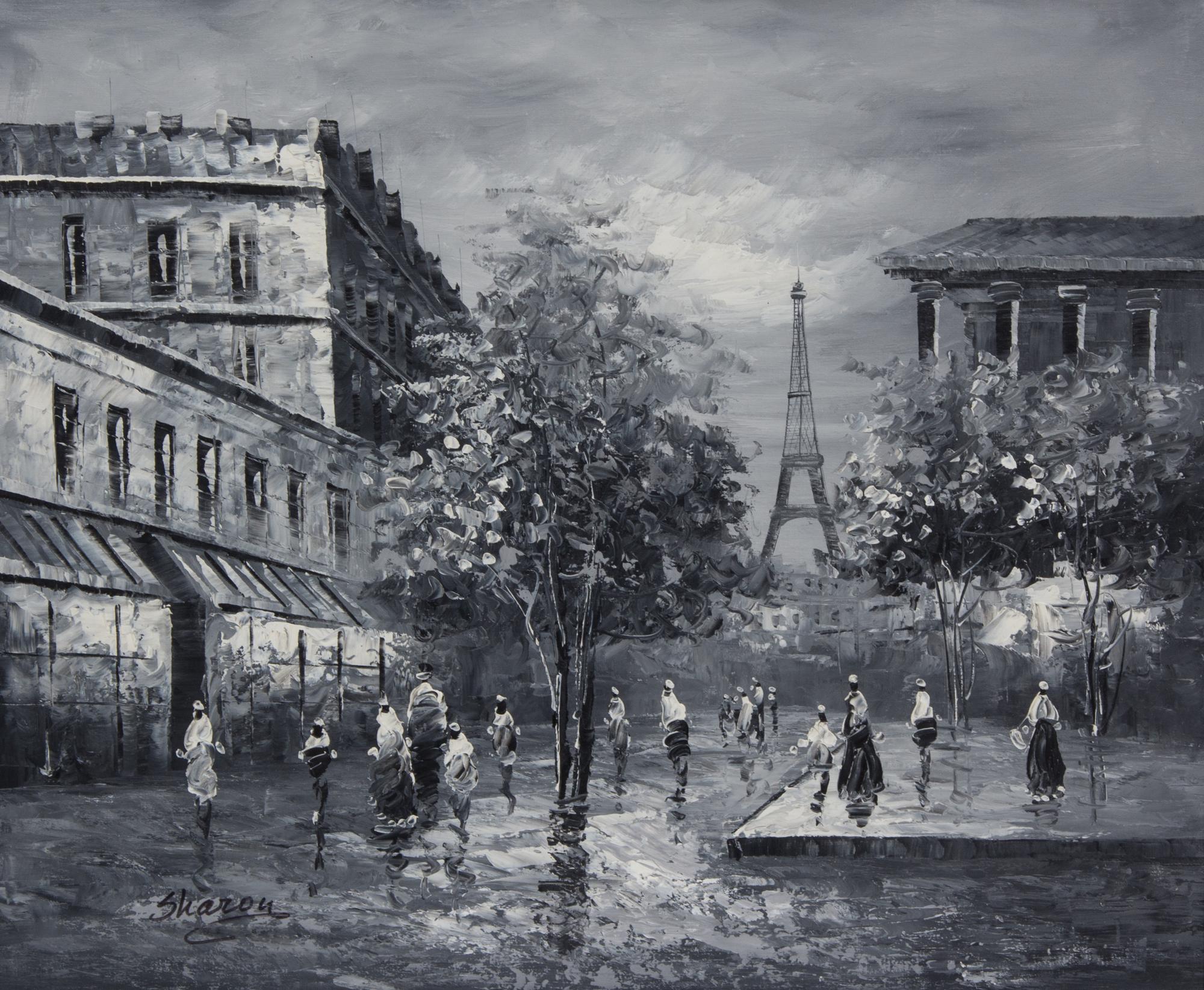 Sharon, (French, 20th century), Parisian Street Scene