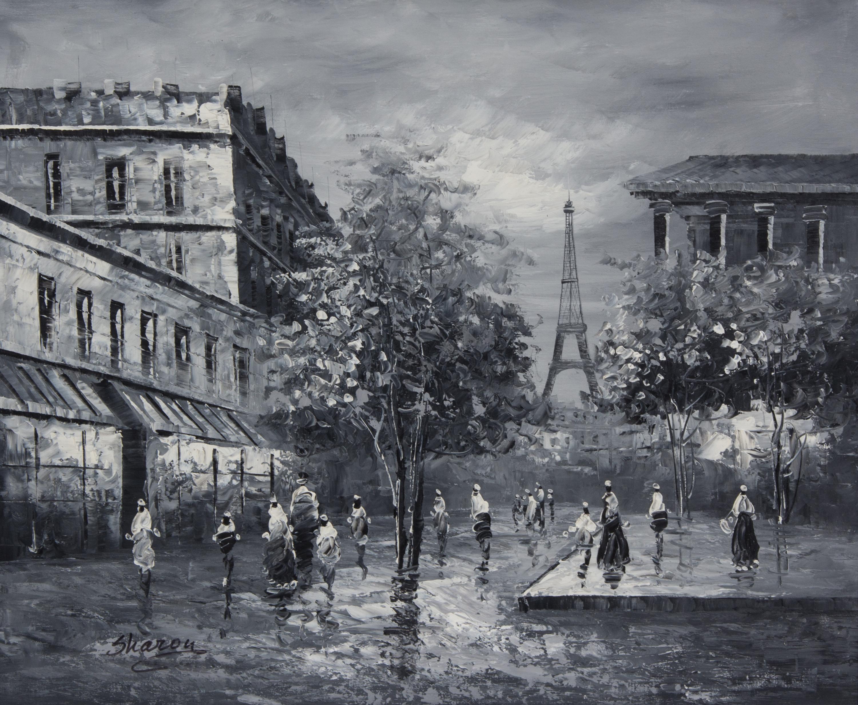 Sharon, (French, 20th century), Parisian Street Scene