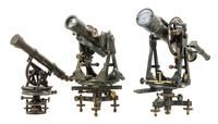 Three English Brass Theodolites Length of longest scope 16 inches. — LATE 19TH/EARLY 20TH CENTURY