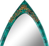 An Empire Style Gilt Metal Mounted Malachite Veneered Mirror
