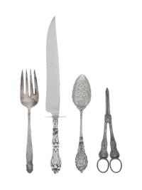 A Collection of Silver and Silver-Plate Flatware Articles