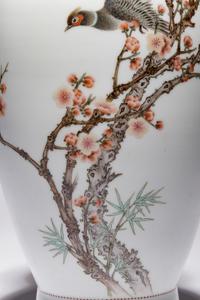 A Famille Rose Eggshell Porcelain Vase