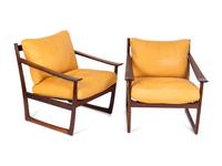 A Pair of Rosewood Lounge Chairs — FOR FRANCE & SONS, CIRCA 1960