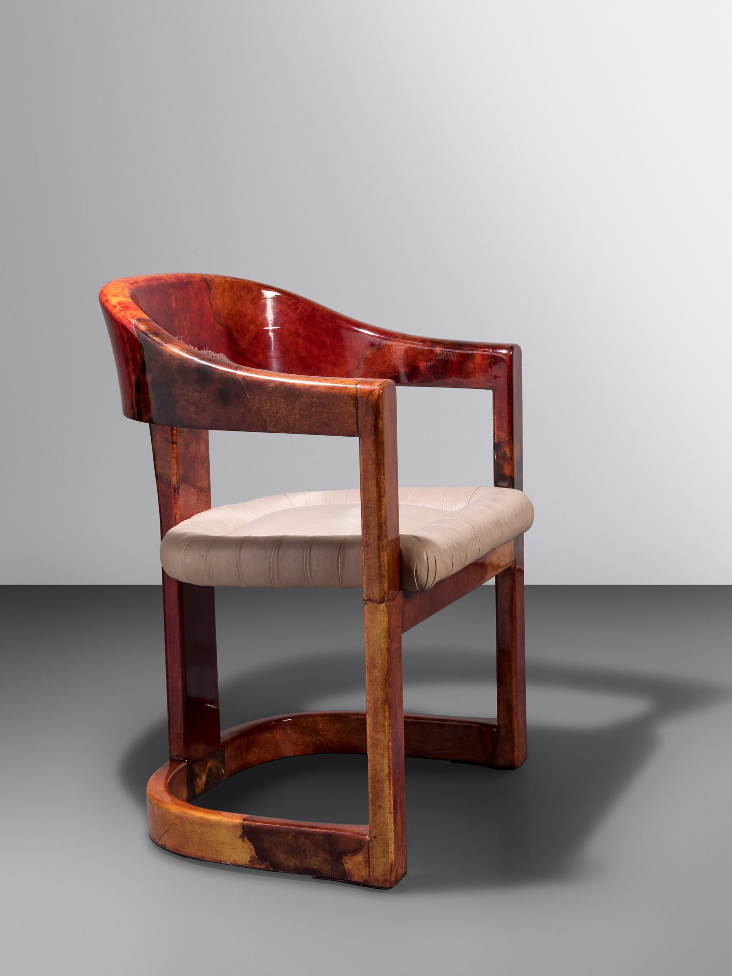 Set of Six Onassis Chairs Karl Springer Ltd., USA