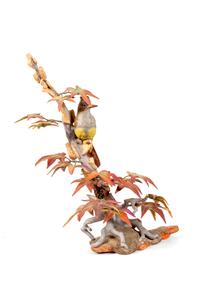 A Boehm Porcelain Crested Flycatcher — 20TH CENTURY