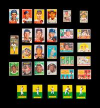 A Group of 30 Assorted 1950s and 1960s Baseball Cards (Including Ernie Banks and Willie Mays),