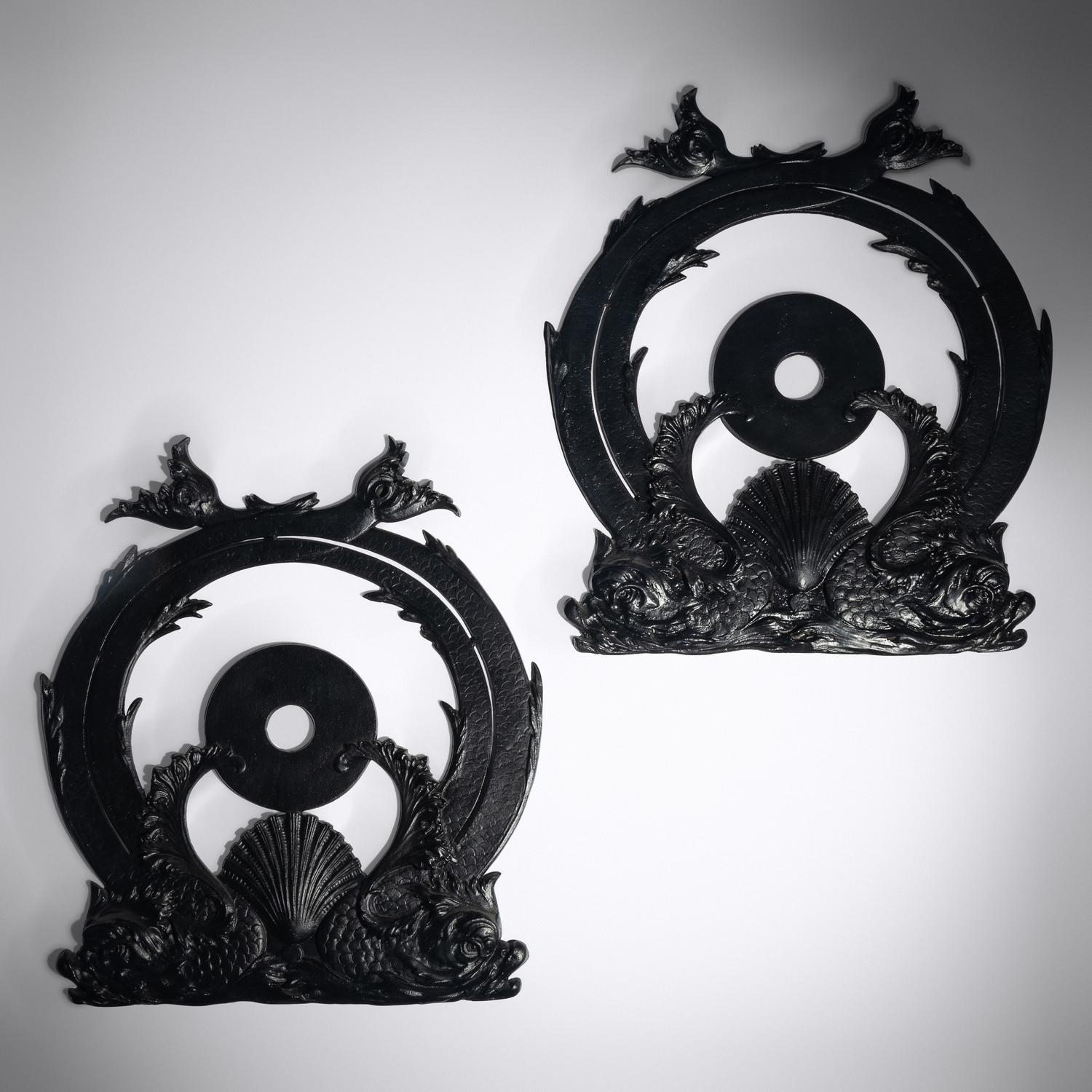 Elevator Floor Indicators, pair, from the Fisher Building, Chicago, c. 1895 D.H. Burnham & Co., USA
