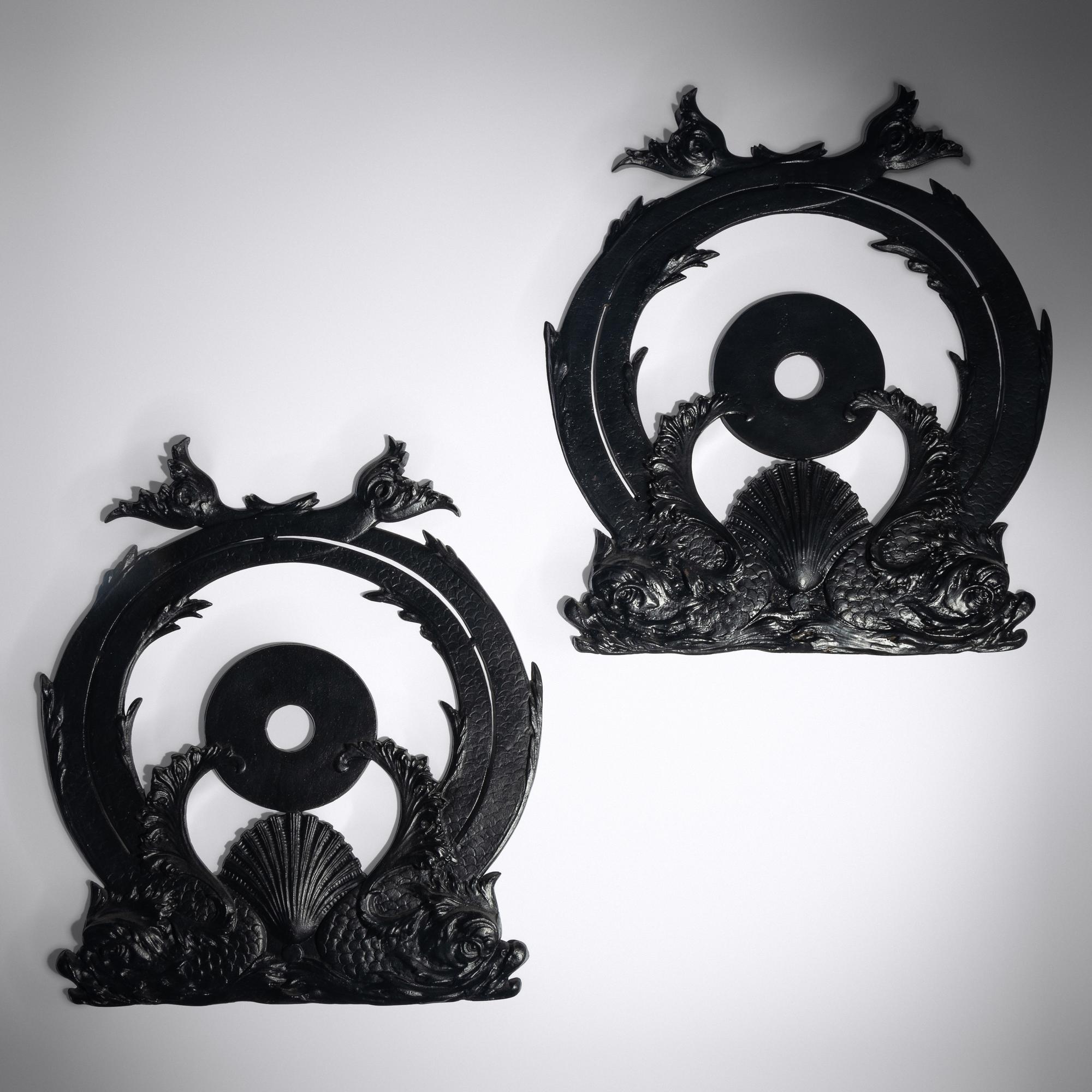 Elevator Floor Indicators, pair, from the Fisher Building, Chicago, c. 1895 D.H. Burnham & Co., USA
