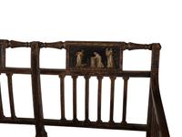 A Regency Grain and Figural Painted Cane-Upholstered Settee