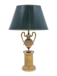 An Empire Style Gilt Bronze Urn-Form Lamp