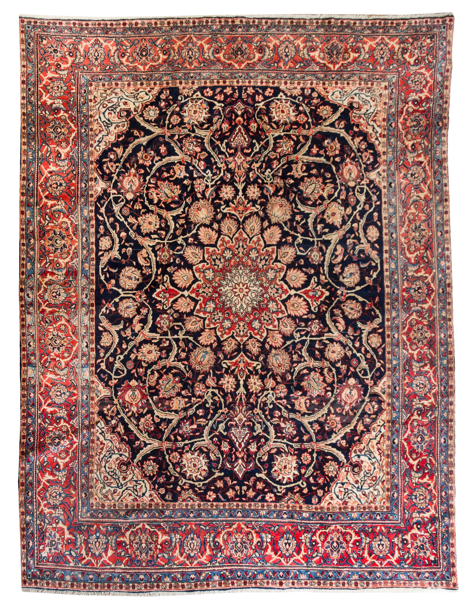 A Tabriz Wool Rug 11 feet 7 inches x 8 feet 10 inches.