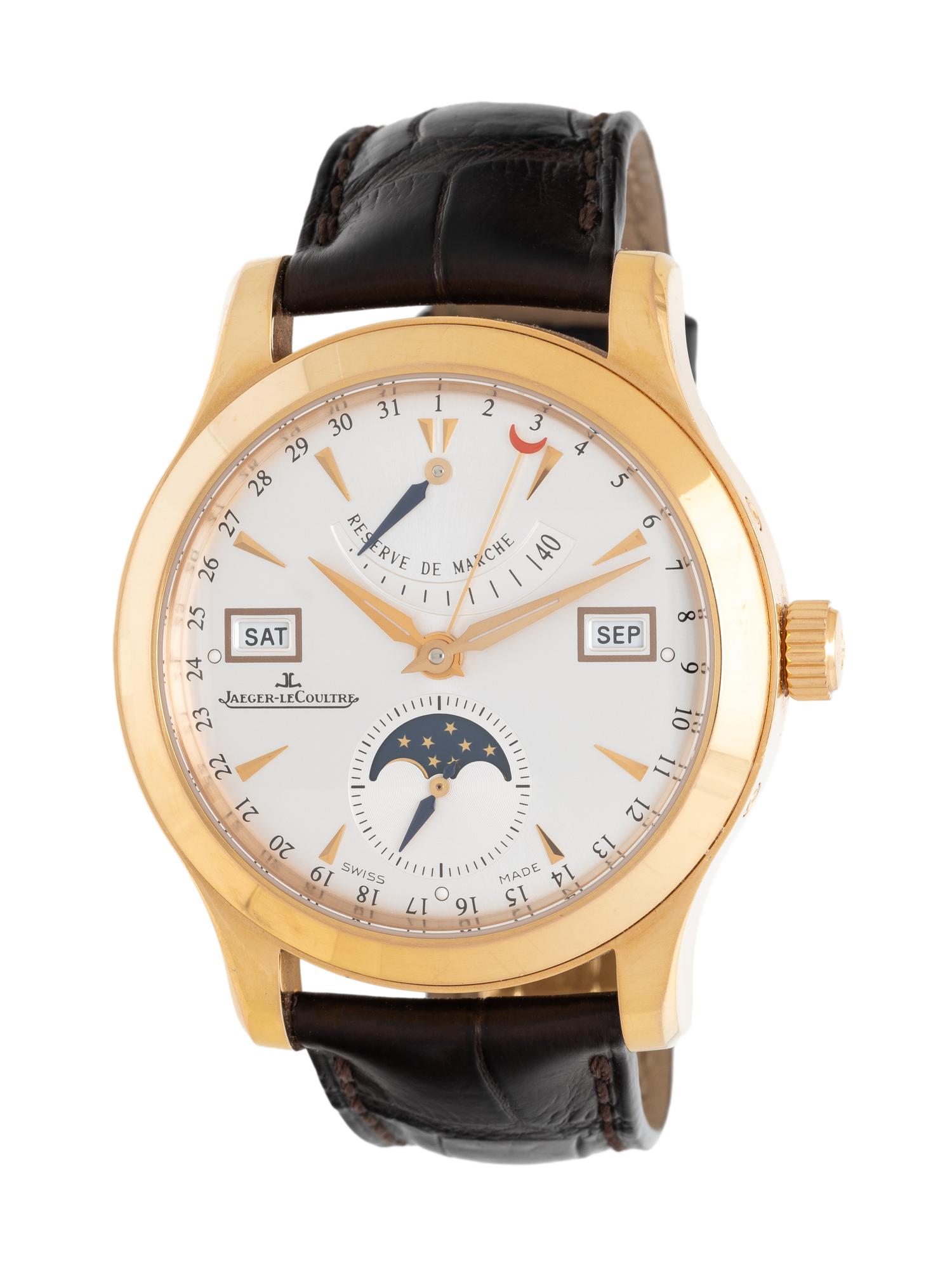 JAEGER-LECOULTRE, REF. 147.2.41.S 18K ROSE GOLD 'MASTER CONTROL CALENDAR 1,000 HOURS' WATCH, BOX & BOOKLETS