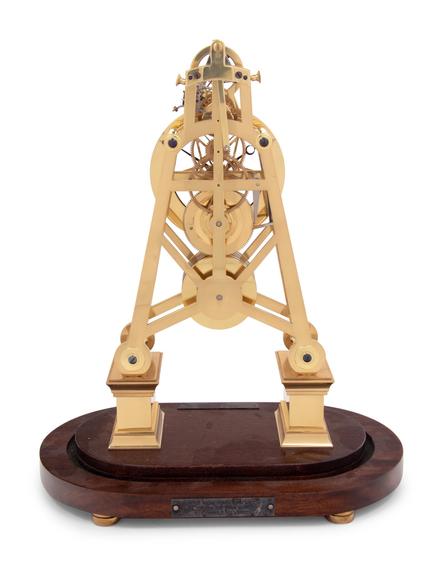 An English Brass Skeleton Clock