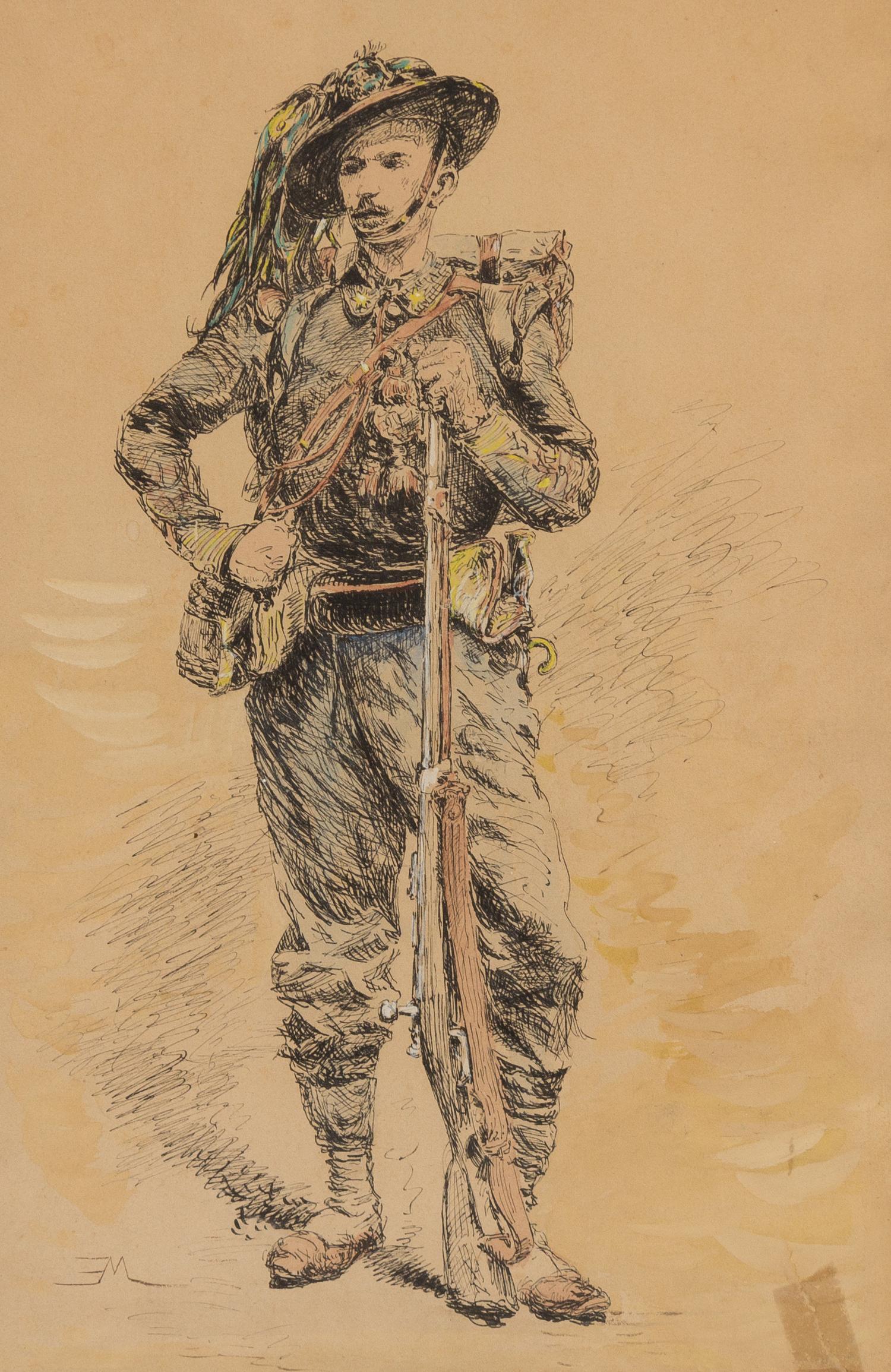 Jean Louis Ernest Meissonier, (French, 1815-1891), The Bersagliere