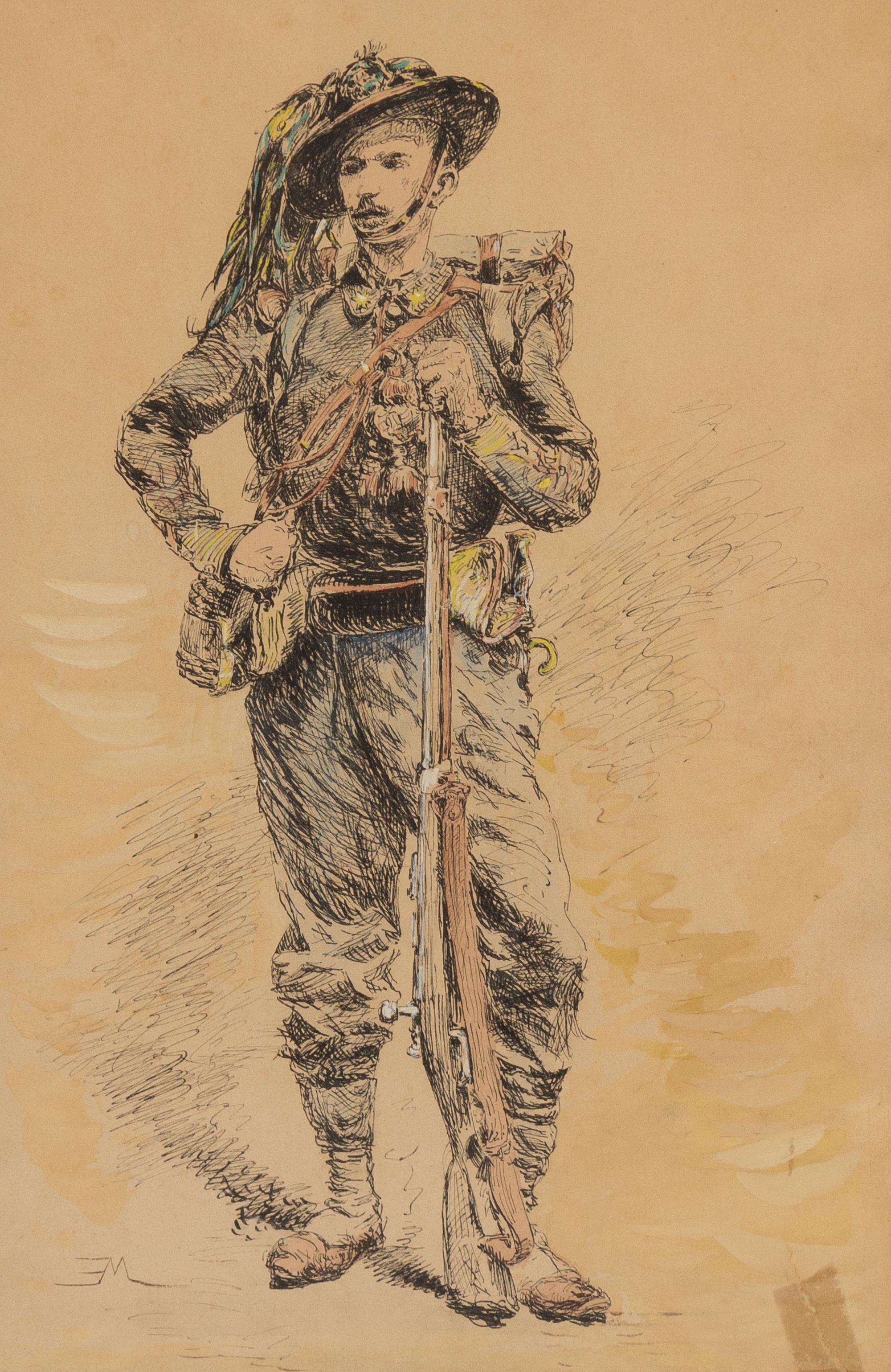 Jean Louis Ernest Meissonier, (French, 1815-1891), The Bersagliere