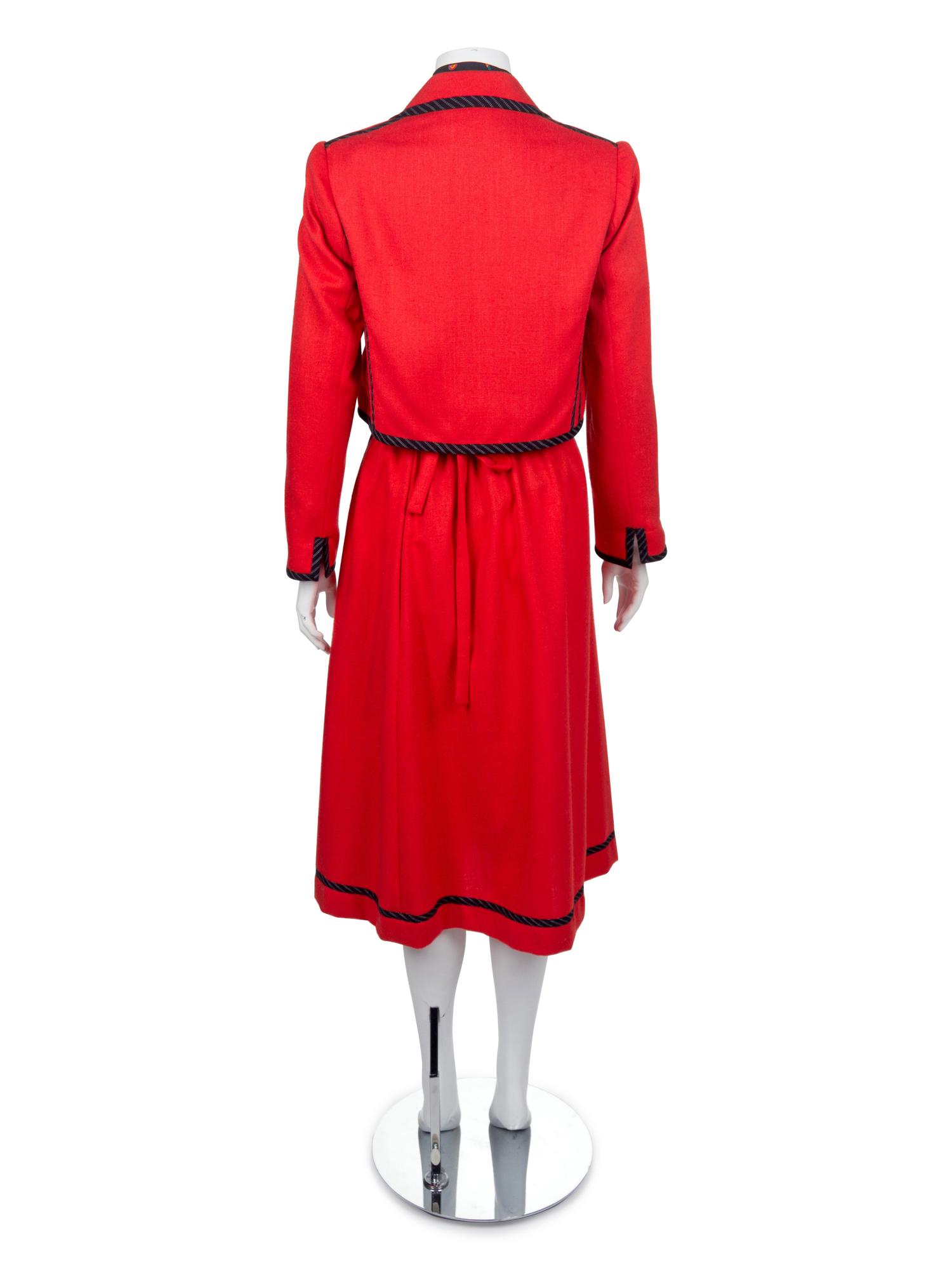 One Bill Blass Dress and Jacket, One Galanos Skirt Suit, and One Koos Ven den Akker Skirt Suit, 1970s-1980s — Sold to benefit the Art Acquisition Fund at the Indianapolis Museum of Art at Newfield.