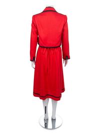 One Bill Blass Dress and Jacket, One Galanos Skirt Suit, and One Koos Ven den Akker Skirt Suit, 1970s-1980s — Sold to benefit the Art Acquisition Fund at the Indianapolis Museum of Art at Newfield.