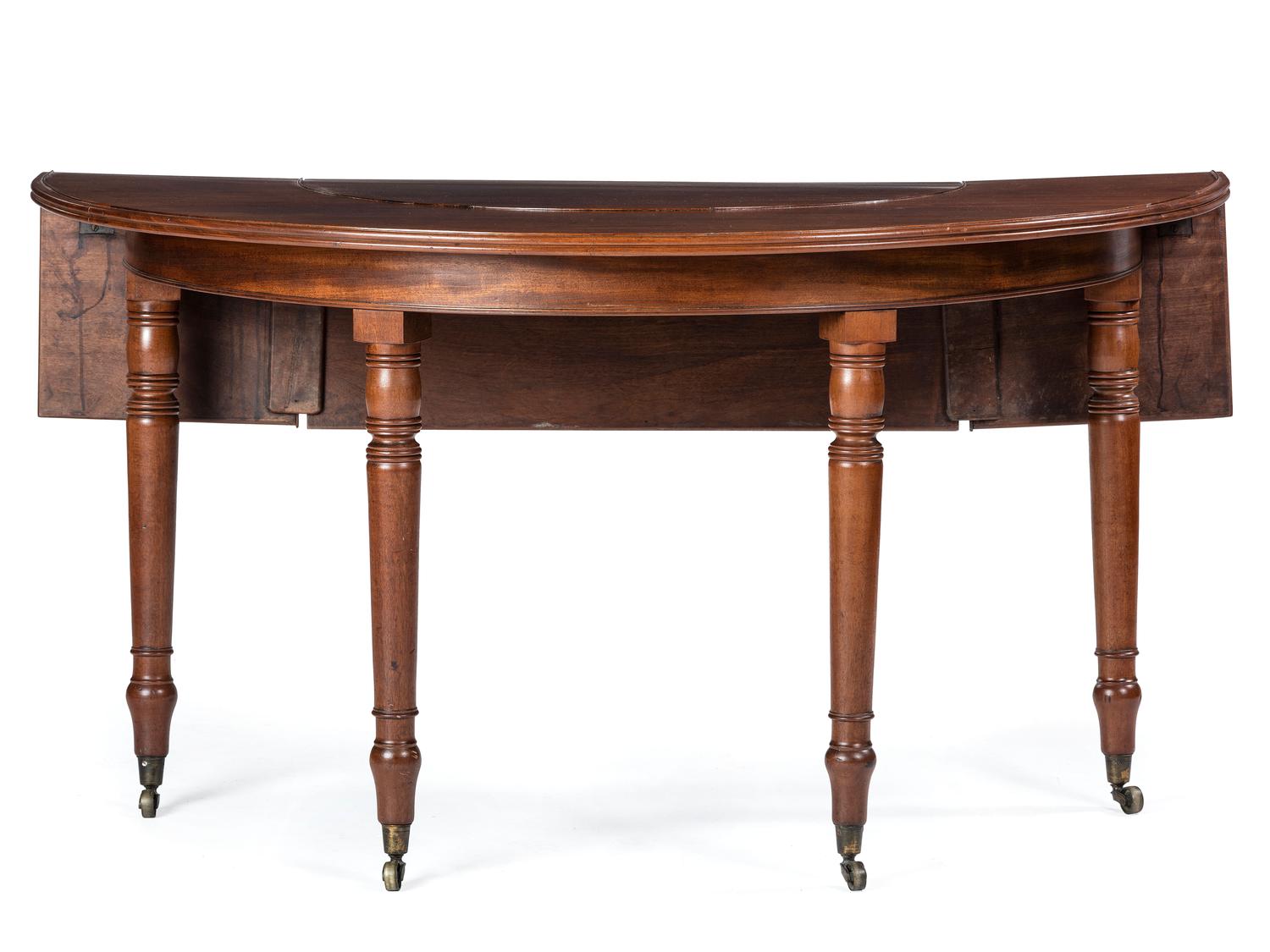 A Mahogany Demilune Game Table