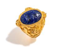 YELLOW GOLD AND LAPIS LAZULI RING